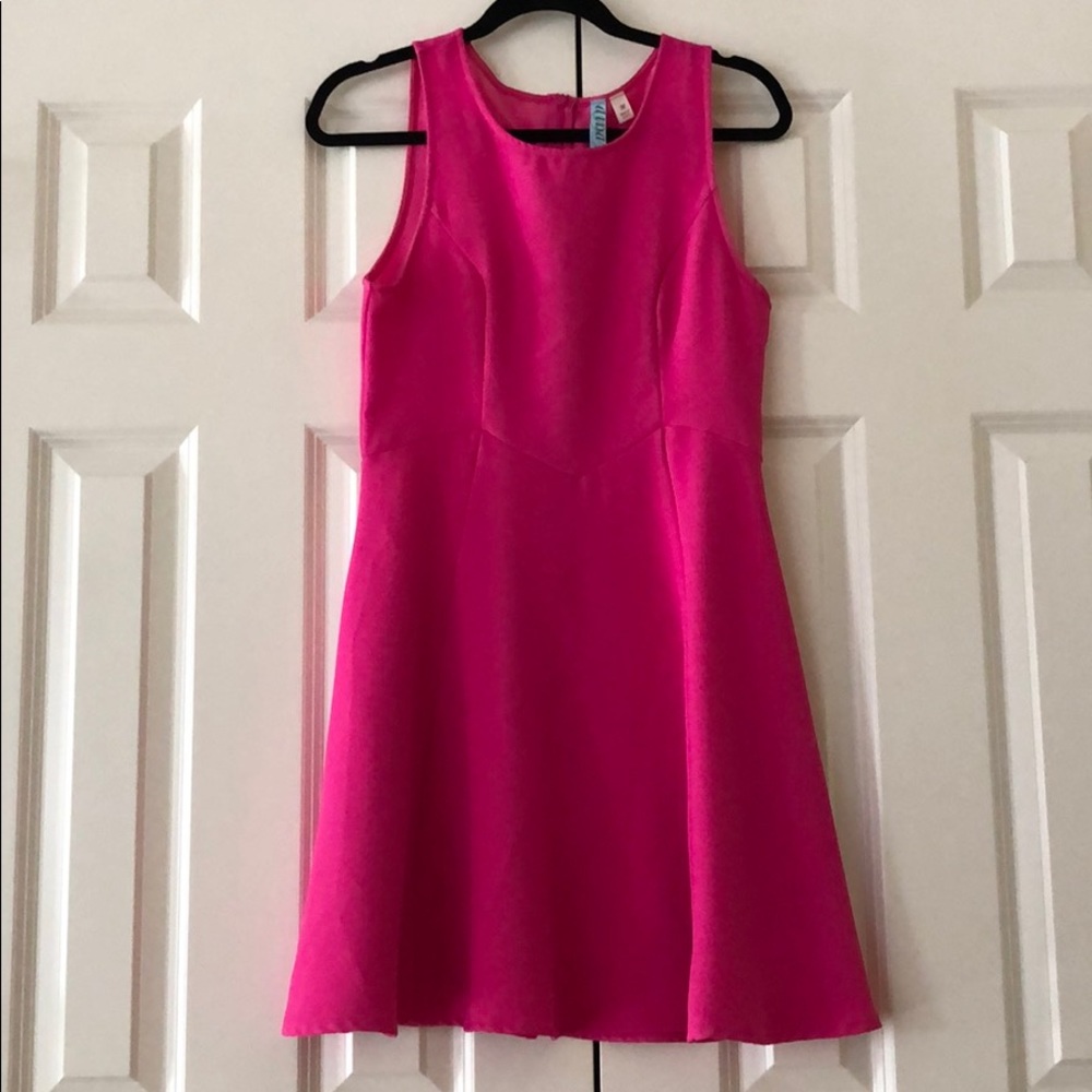 Hot pink formal dress